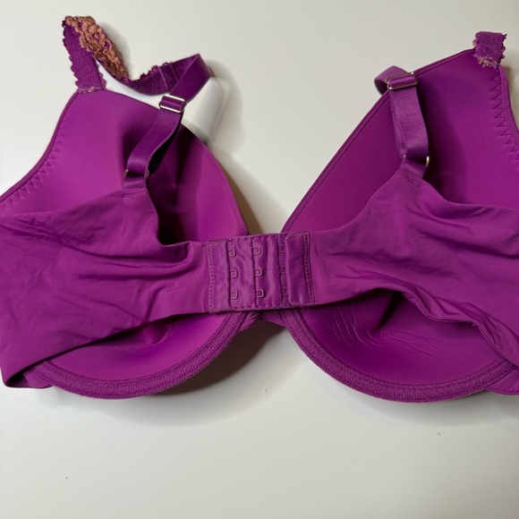 Natori Purple Underwire Bra with Lace Straps size 36 DDD GUC - Picture 4 of 6